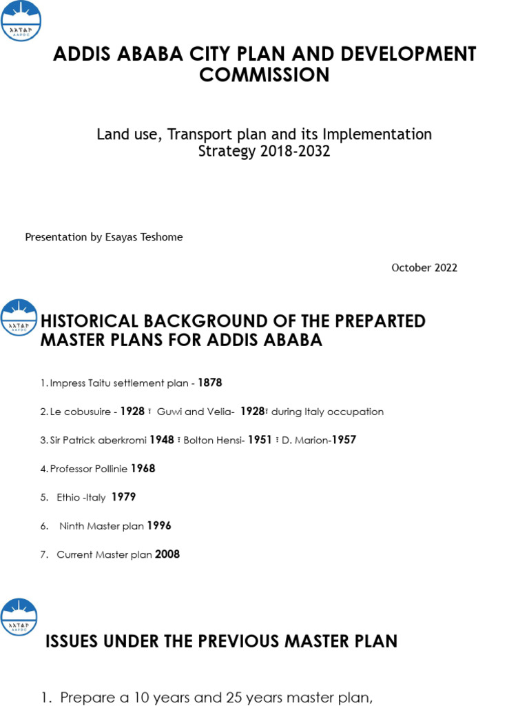 Addis Ababa Master Plan 2018-2032 | PDF | Mixed Use Development ...