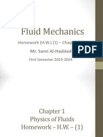 Fluid Mechanics - Homework