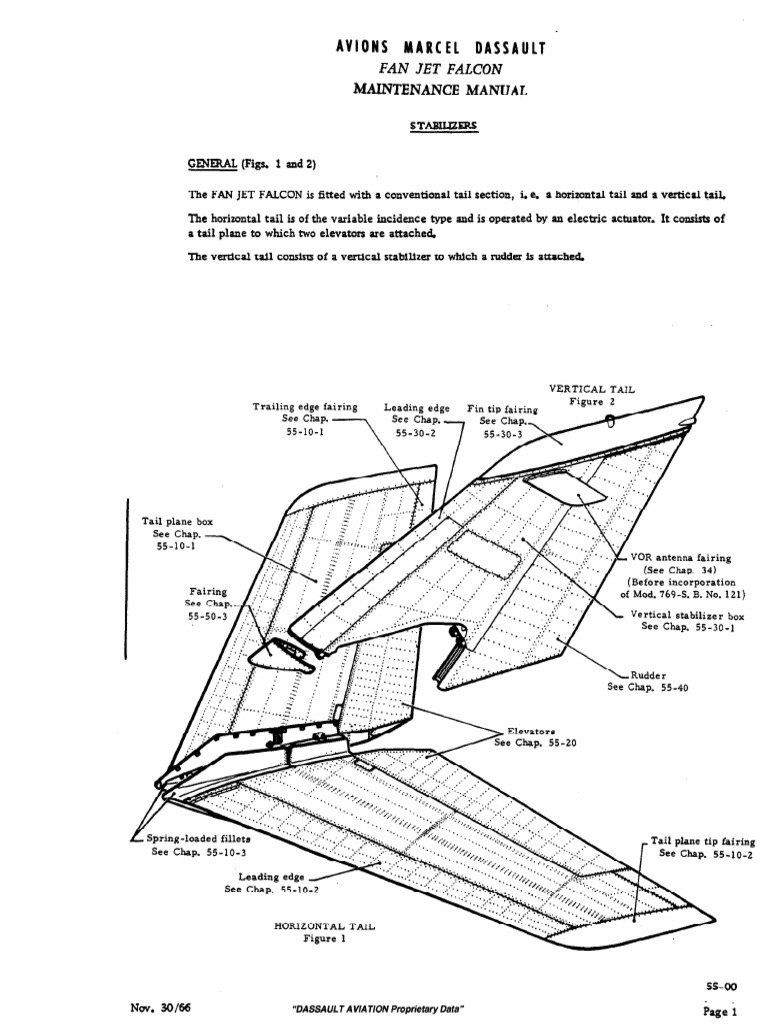Avions Marcel Dassault FAN Jet Falcon Maintenance Manual PDF