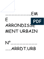 ..EM E Arrondisse Ment Urbain N° Arrdt - Urb