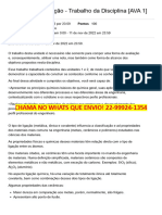 Entrega Da Avaliação - Trabalho Da Disciplina (AVA 1)