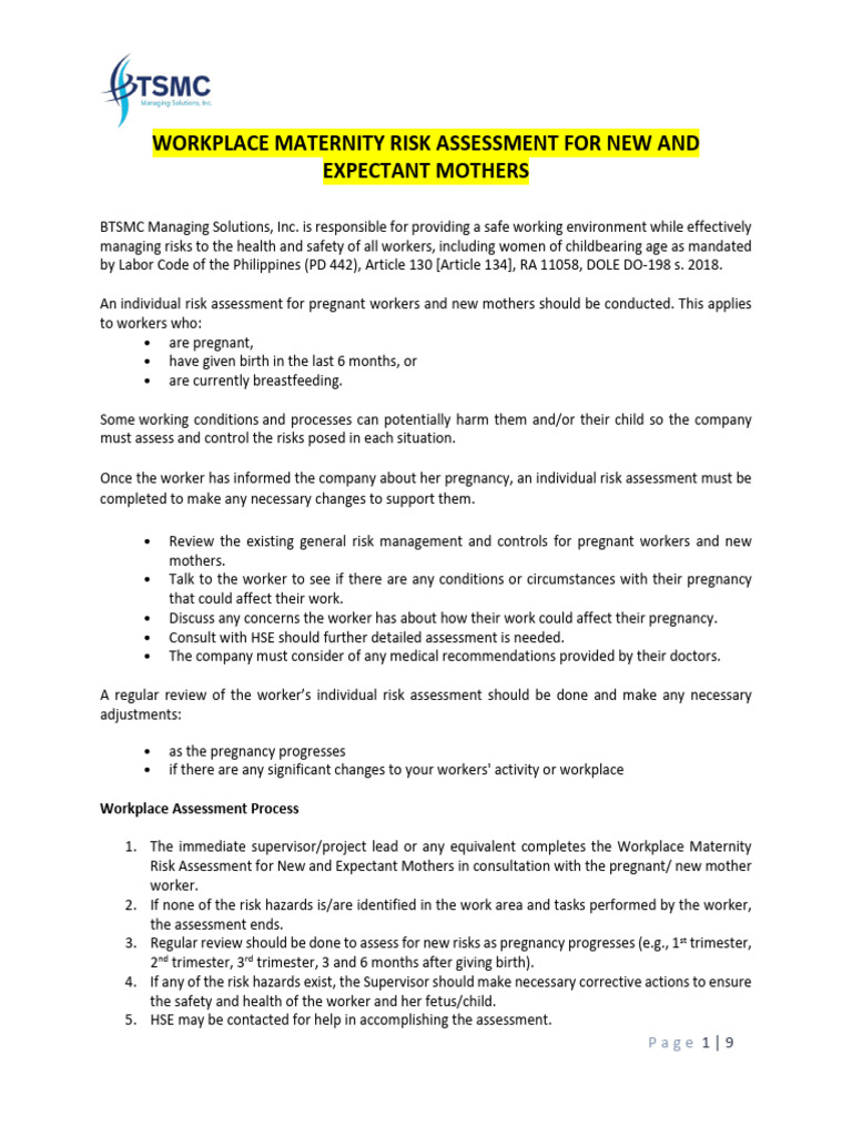 Maternity Risk Assessment Guide | PDF | Pregnancy | Risk