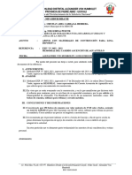 Informe #012 - Apoyo Con Materiales para Losa Deportiva-Asunción de Aguaytillo