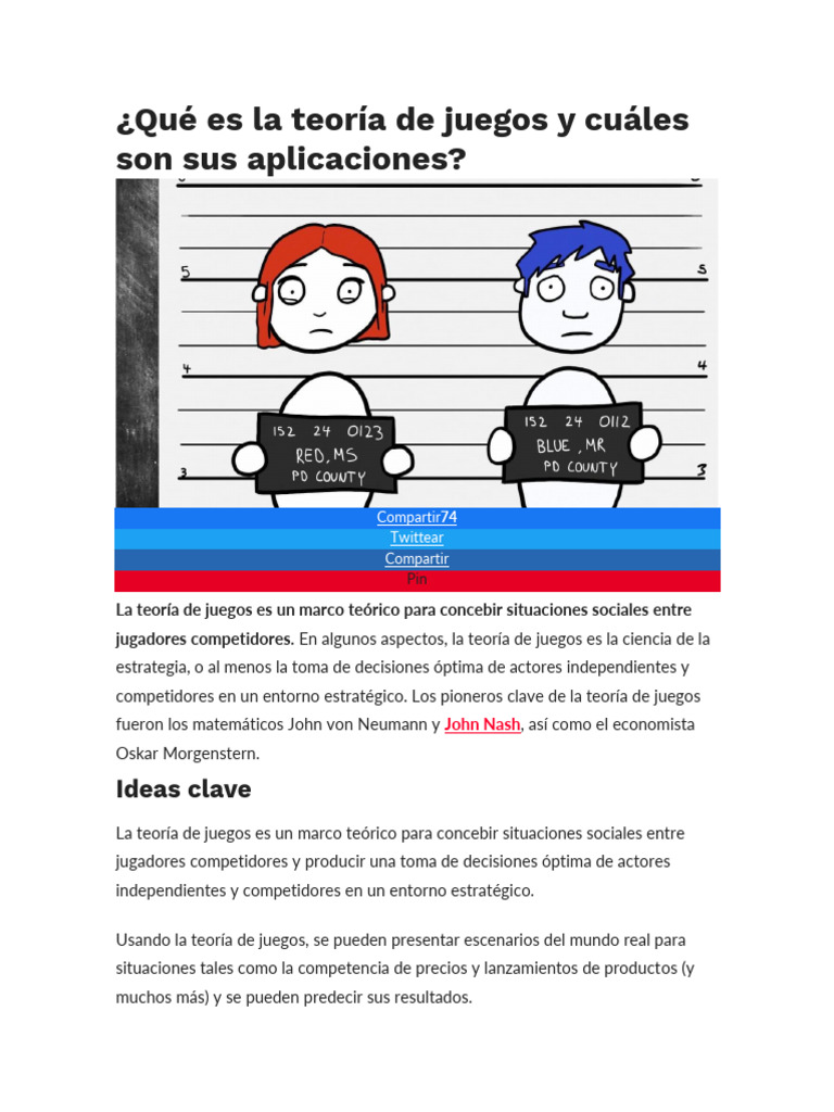 Qué Es La Teoría de Juegos y Cuáles Son Sus Aplicaciones ECON ... - Teoría de Juegos: La Ciencia de las Decisiones Estratégicas