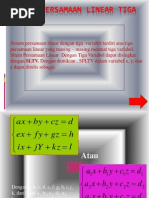 Sistem Persamaan Linear Tiga Variabel