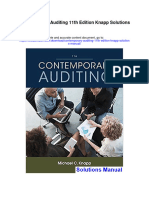 Contemporary Auditing 11th Edition Knapp Solutions Manual