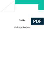 Guide de L'admissible