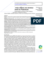 Exchange Rate Effect On Money Demand in Pakistan