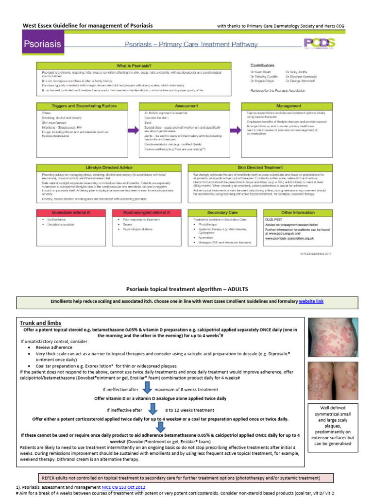 Psoriasis - Primary Care Pathway | PDF | Psoriasis | Topical Medication