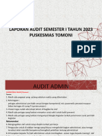 Laporan Audit Tomoni Semester I Tahun 2023