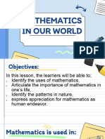 LESSON 1 Mathematics in Our World