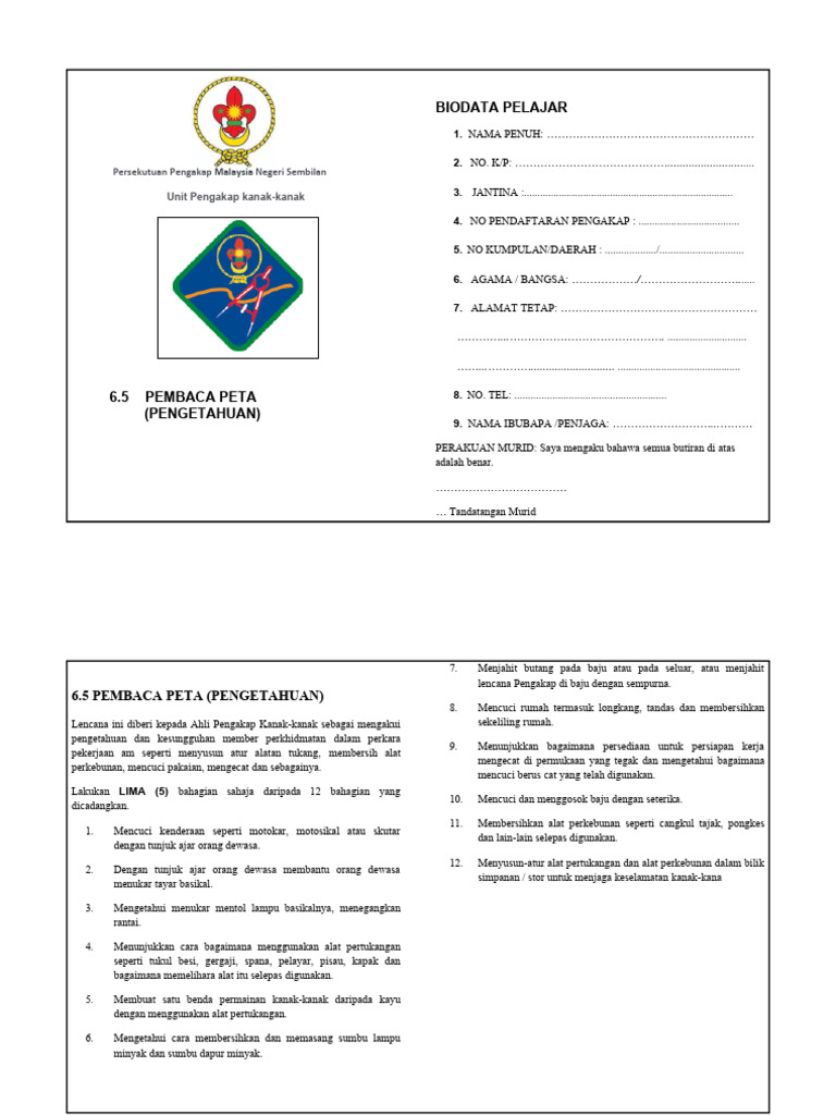 7.1 Lencana Pembaca Peta | PDF