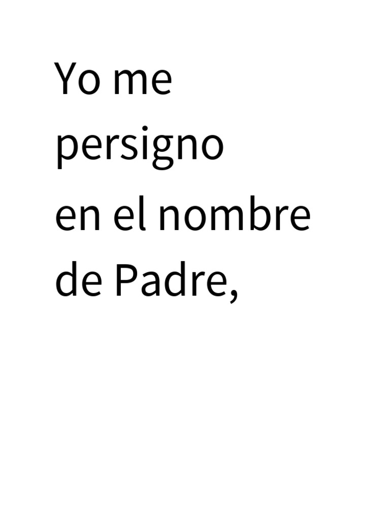 Yo Me Persigno en El Nombre de Padre PDF