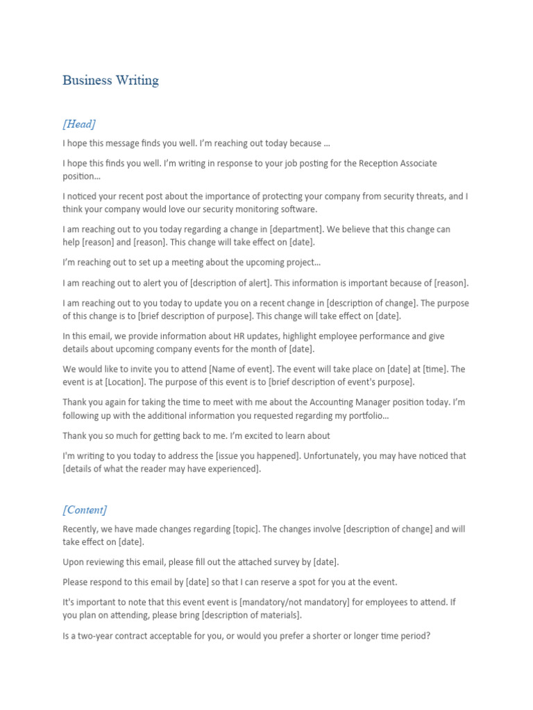 Business Writing PDF