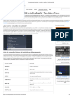 Guía de Comandos de AutoCAD en Inglés y Español