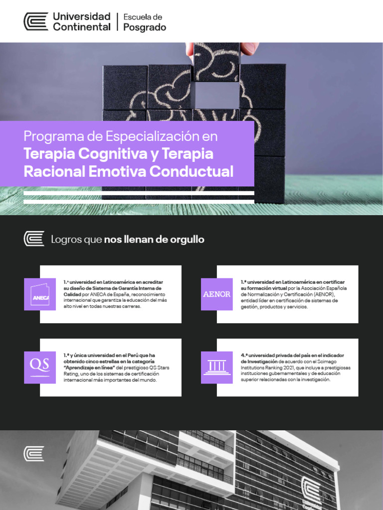 Brochure Digital Programa de Especializacion en Terapia Cognitiva ...