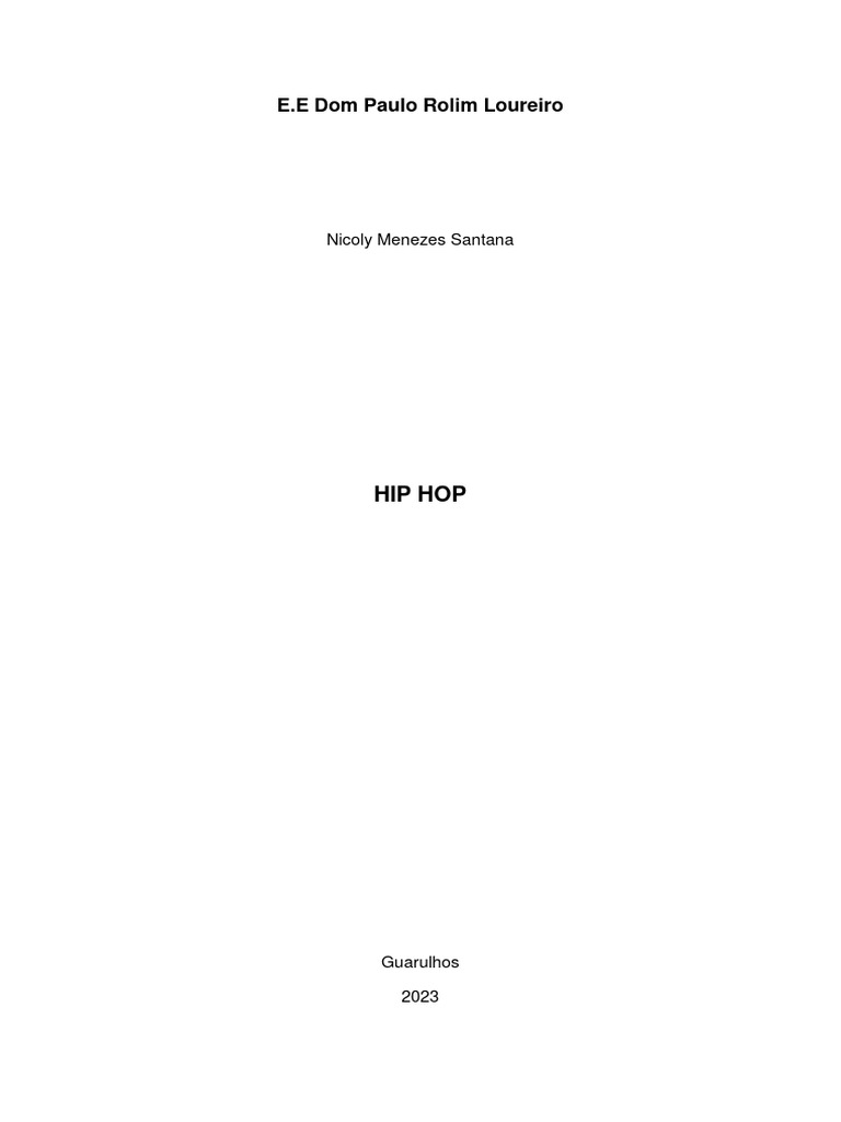 Trabalho hip hop download gr tis pdf m sica hip hop jogos ol mpicos