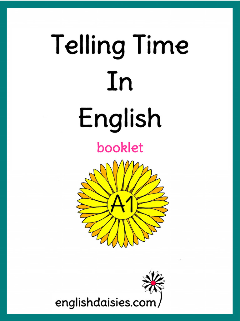 Telling Time in English Booklet PDF Computer Engineering Software