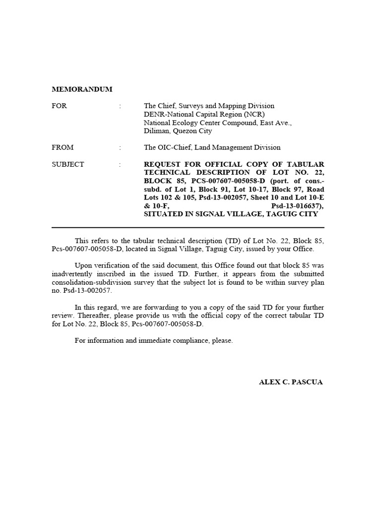 This Refers To The Tabular Technical Description Pdf