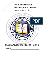 Manual Do Obreiro - 2013
