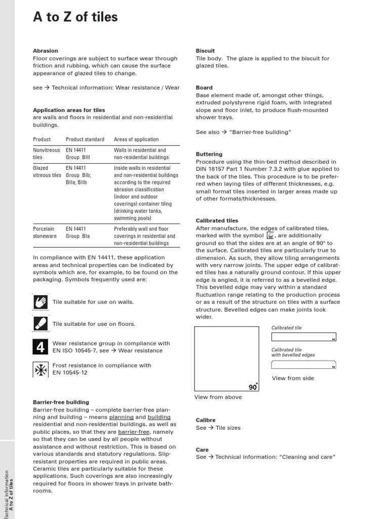 Tile Wear Resistance and Applications Guide | PDF | Tile | Porcelain