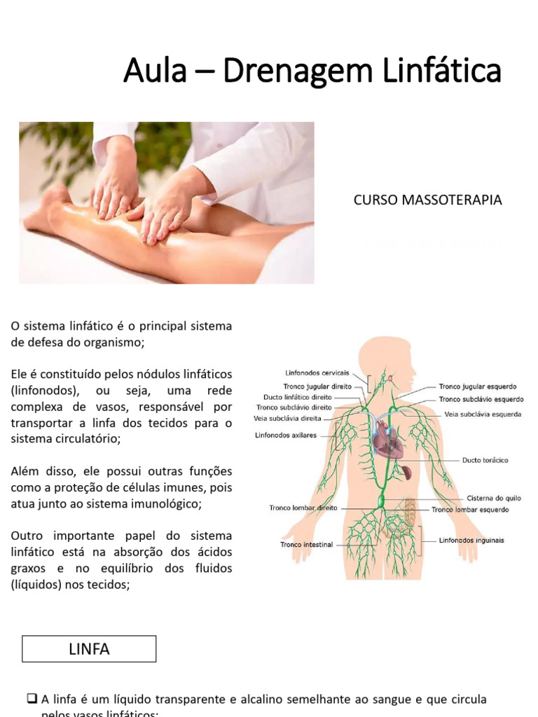 Drenagem Linfática: Benefícios e Cuidados | PDF | Sistema linfático | Linfa