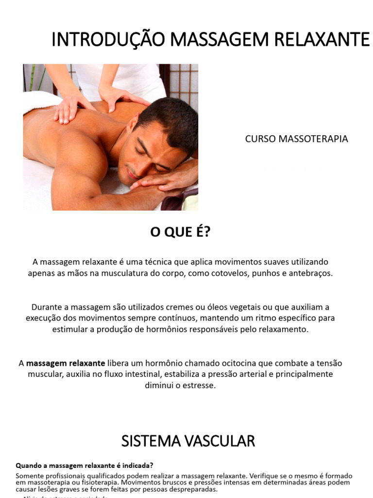 Técnicas de Massagem Relaxante | PDF