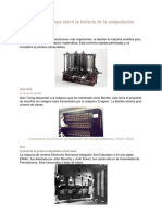 Linea Del Tiempo Sobre La Historia de La Computación