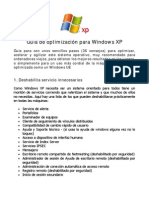 Guia de Optimizacion Para Windows XP