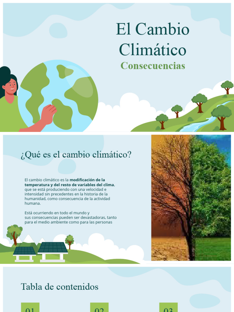 Causas y Consecuencias del Cambio Climático | PDF | Gases de efecto ...