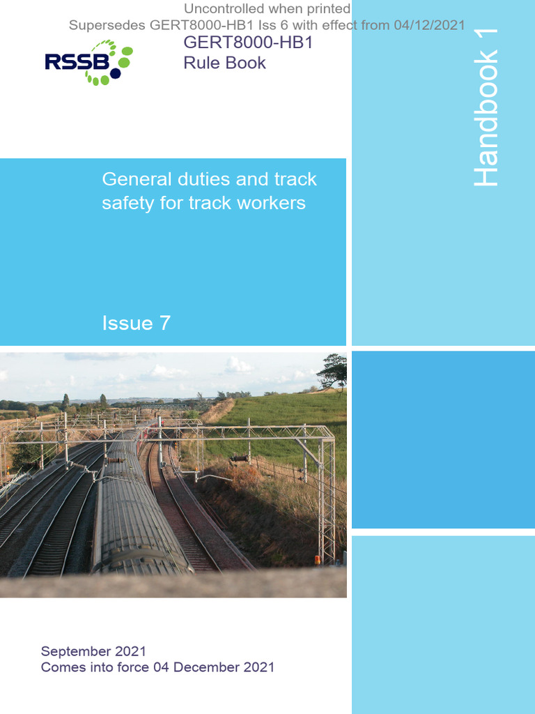 GERT8000 HB1 Iss 7 | PDF | Transport | Rail Transport