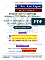 ASF ASI Solved Past Papers 2021 Batch-01, Prepared by UZAI Learning