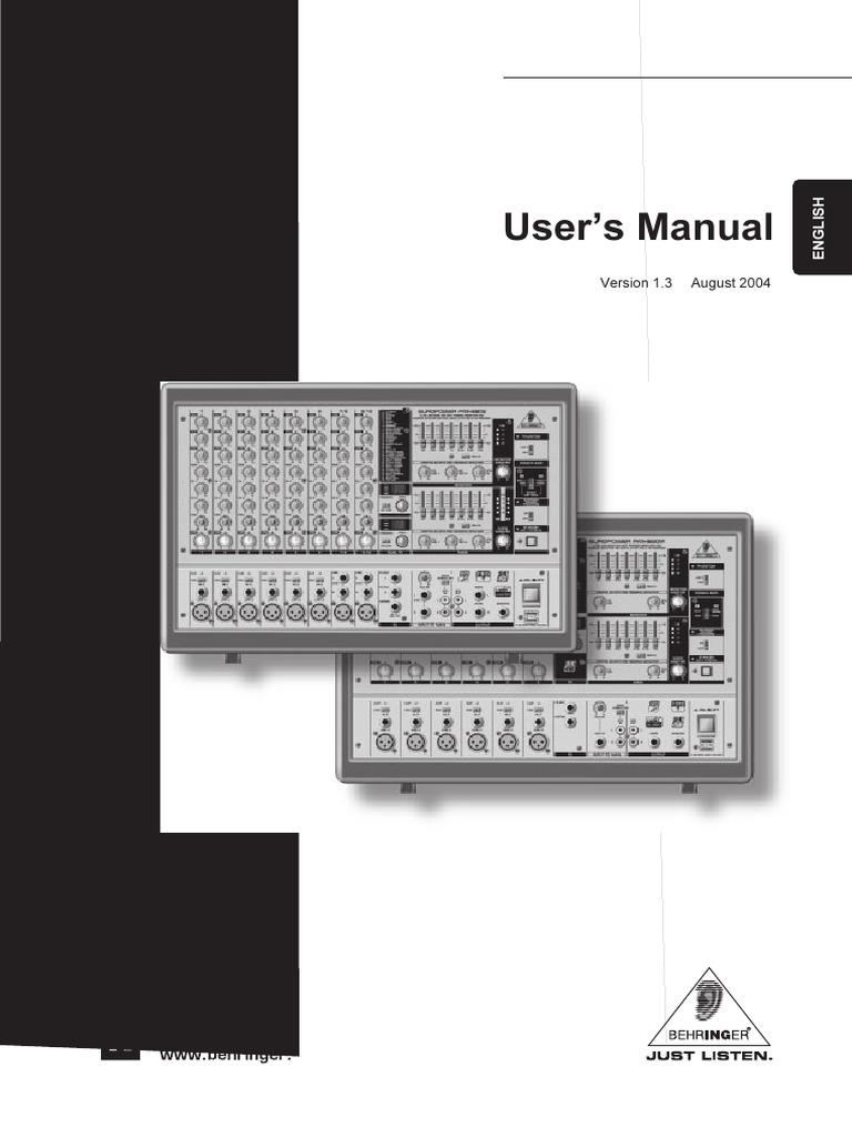 Behringer Pmh880s Manual de Usuario | PDF | Ac Power Plugs And Sockets ...