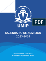 Calendario Admision 2023