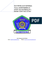 Format Penilaian Kinerja Tenaga Kependidikan