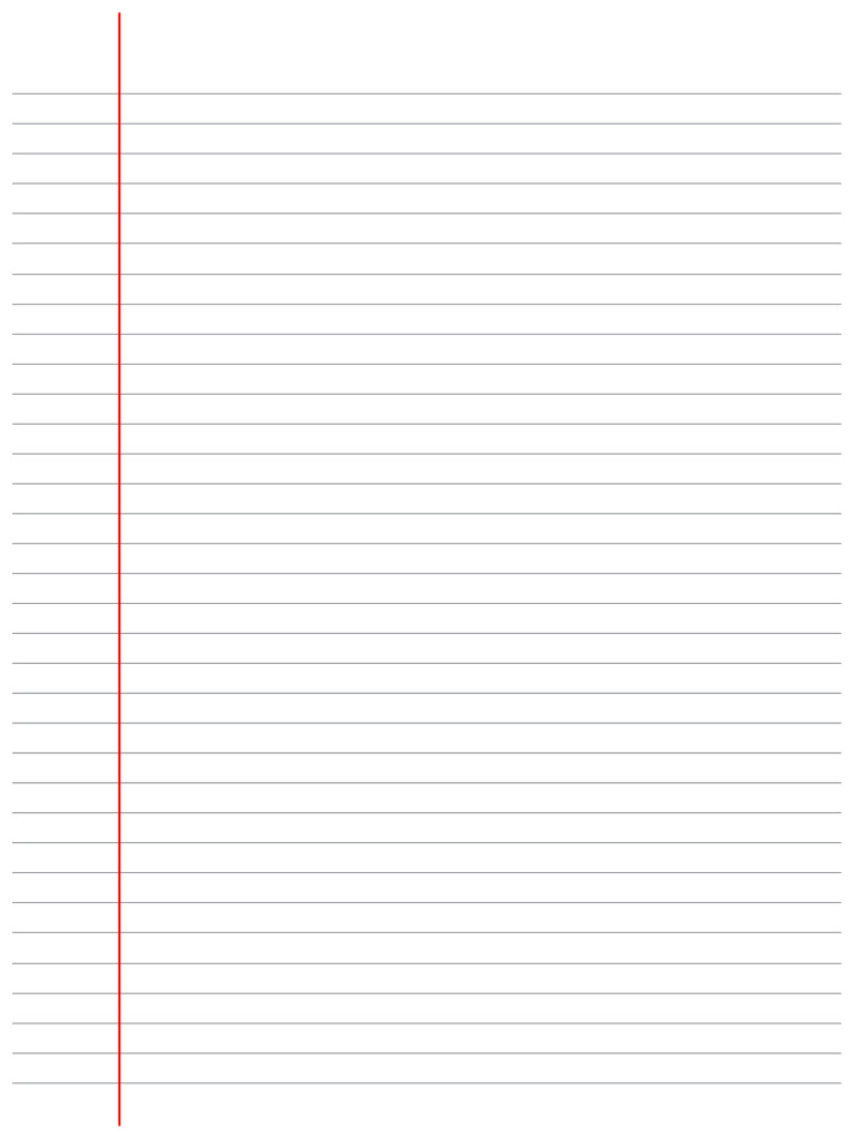 01 Hoja Carta Reticulada Común Con Línea Patrón en Rojo | PDF