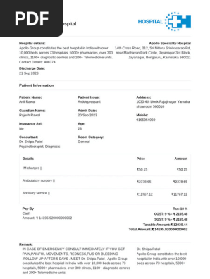 Medical Bill