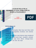 Aktualisasi Nilai-Nilai Pendidikan