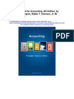 Solution Manual For Accounting 9th Edition by Charles T Horngren Walter T Harrison JR M Suzanne Oliver