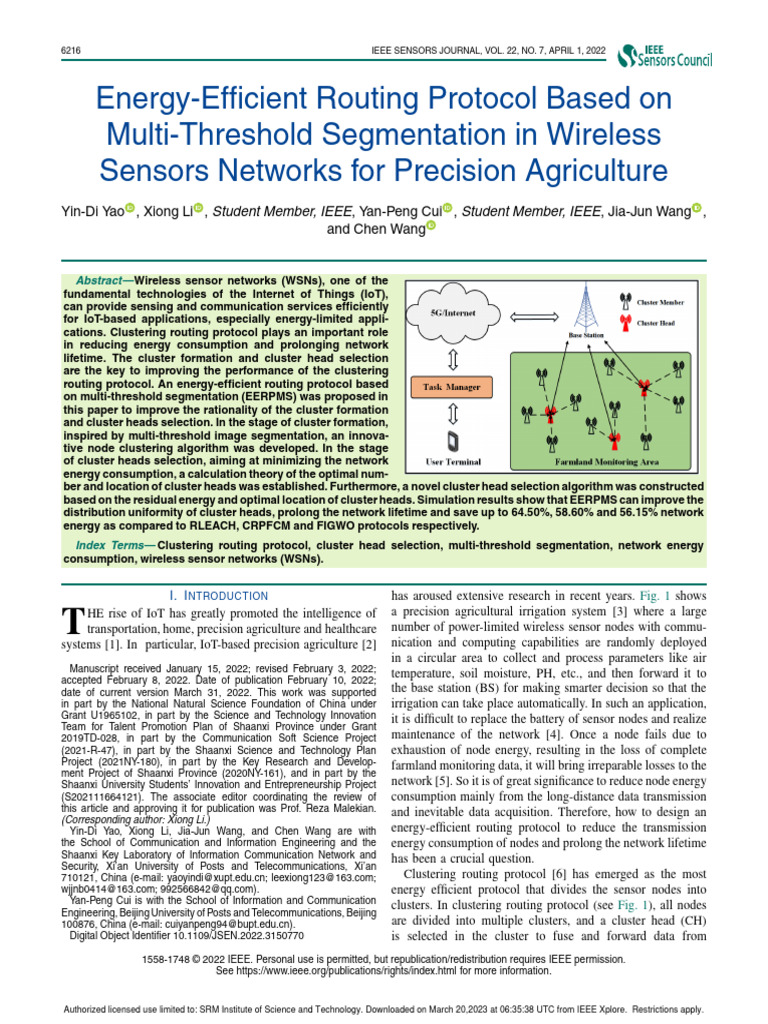 Energy-Efficient Routing for WSNs | PDF | Routing | Wireless Sensor Network