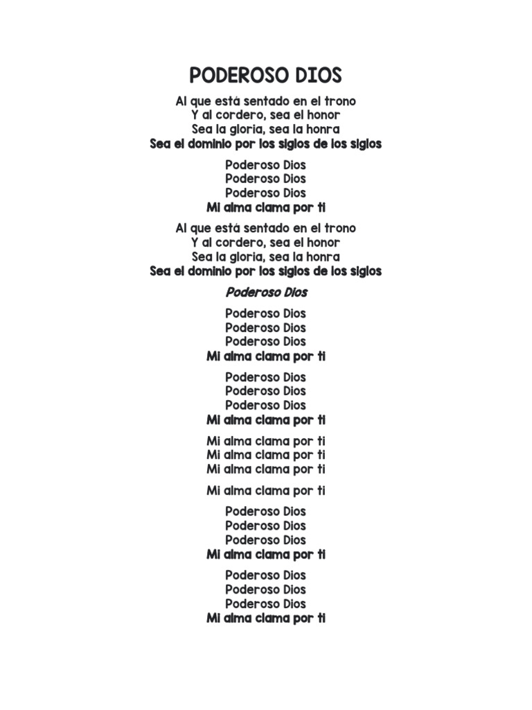 Poderoso Dios | PDF