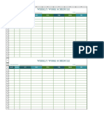 Biweekly Work Schedule Template