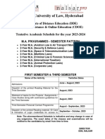 Academic Schedule 2023-2024 (M - A - Programmes) June, 2023