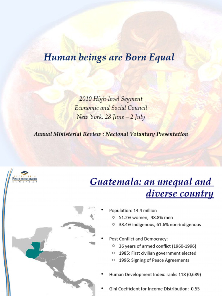 Human Beings Are Born Equal PDF Woman Millennium Development Goals