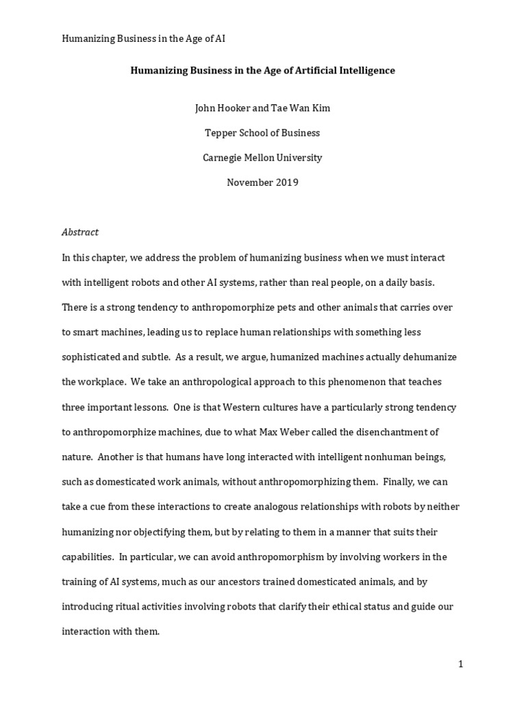 Humanizing Business with AI Insights | PDF | Artificial Intelligence ...