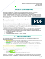 Appunti Letteratura Italiana Mod e Cont.