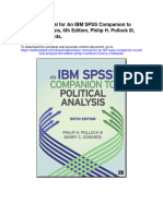 Solution Manual For An Ibm Spss Companion To Political Analysis 6th Edition Philip H Pollock III Barry C Edwards