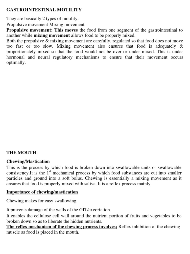 Gastric Motility Pdf Esophagus Stomach