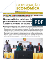 Novos Salarios Minimos Do Sector Privado Deverao Continuar Muito Abaixo Do Custo Do Cabaz Basico