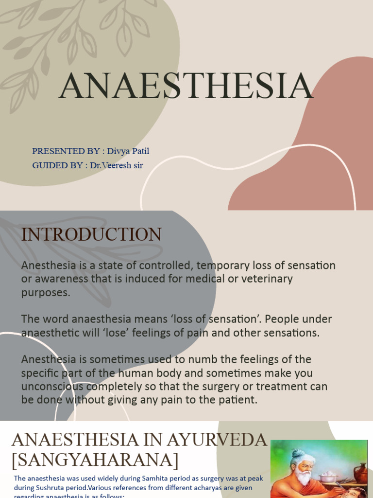 Anaesthesia 1 | PDF | Anesthesia | Nitrous Oxide